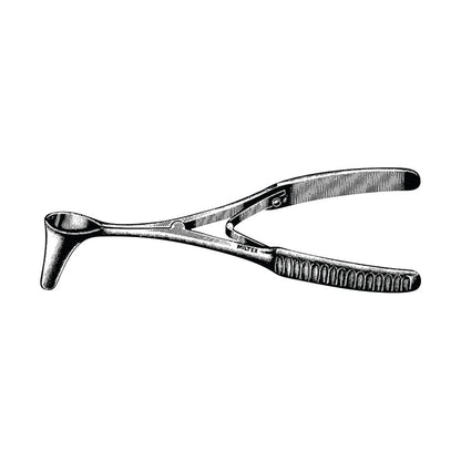 A Vienna Nasal Speculum with a scissor-like handle and a flared end, used for examining nasal passages.