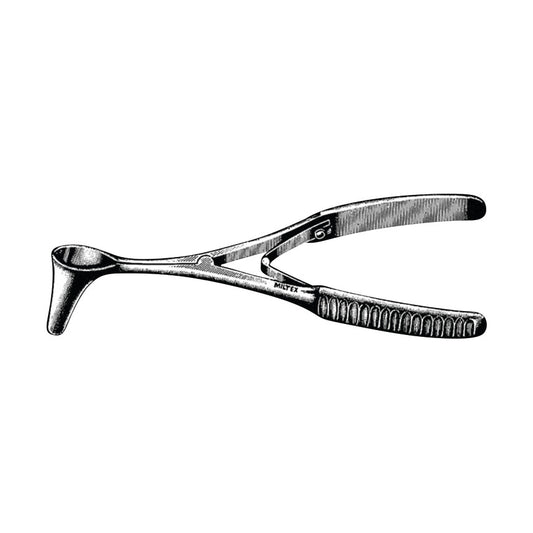 A Vienna Nasal Speculum with a scissor-like handle and a flared end, used for examining nasal passages.