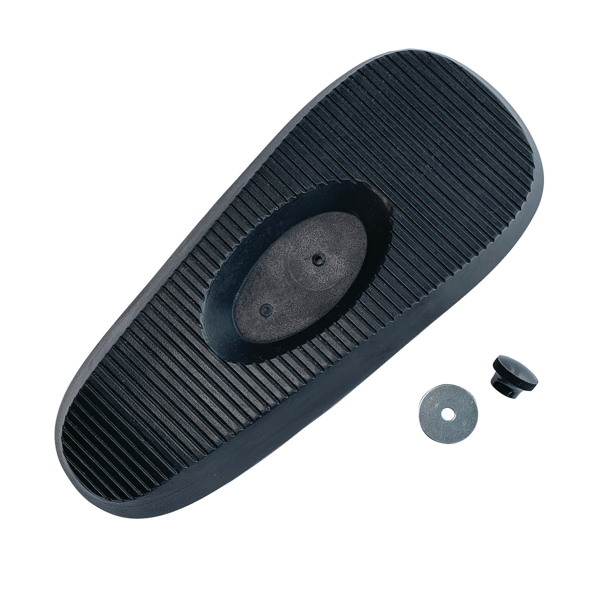 Rubber outsole for AliMed MultiBoot Standard Contracture Boot, with a textured surface. Includes a small screw and washer.
