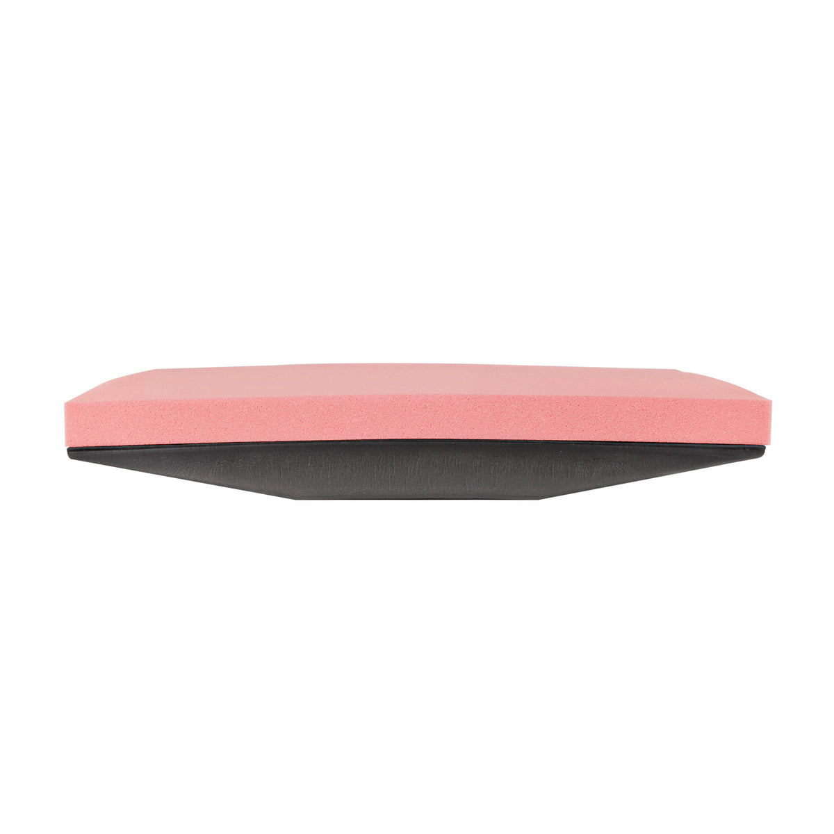 AliMed T-Foam Wheelchair Cushion with Solid Seat Insert, featuring a pink top layer and a black solid base.