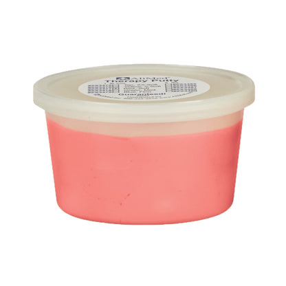 A container of AliMed Color-Coded Therapy Putty, pink, with a clear lid showing product details on top.