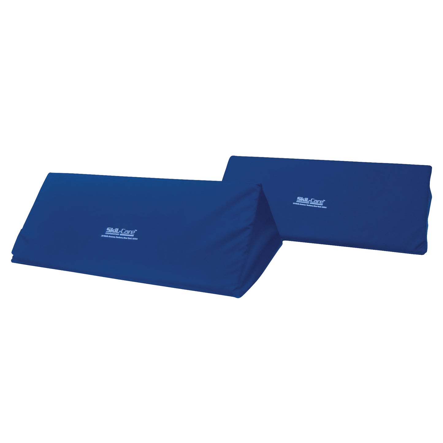 Two positioning wedges with covers