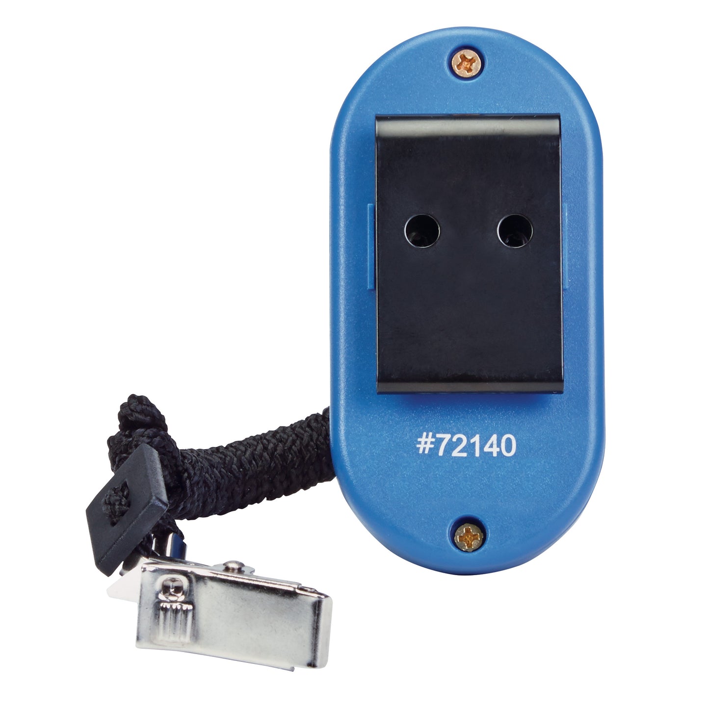 The AliMed Worry-Free Pull-Cord Alarm, featuring a blue oval device with a black central panel and attached cord.