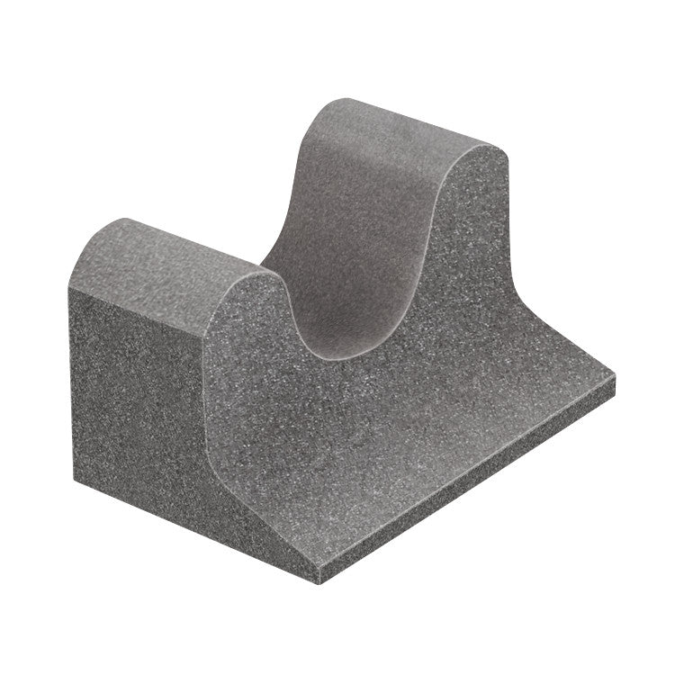 AliMed Uncovered Foam Neck and Head Rest Positioner in dark gray, featuring a contoured shape for supporting the neck and head.