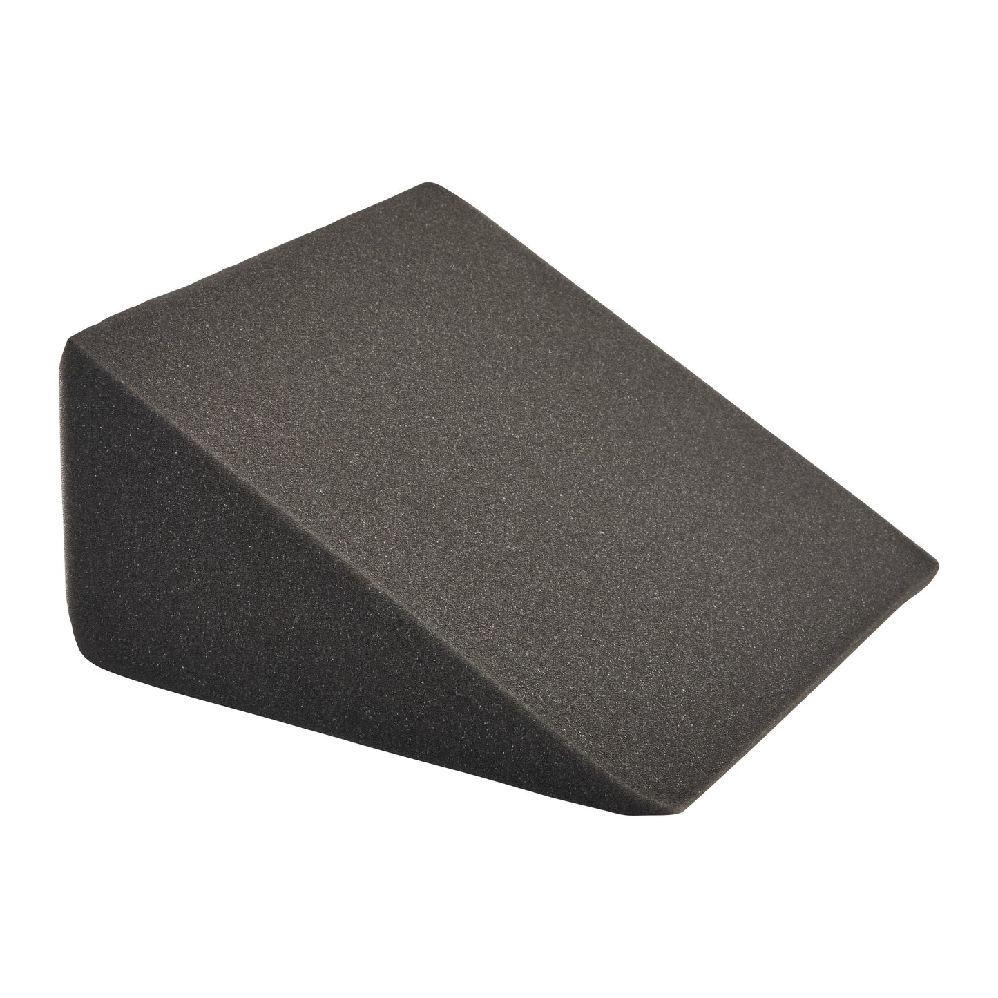 AliMed Uncovered Polyfoam 29 Degree Medium Wedge Positioner, a black foam wedge, designed for support in various positioning needs.