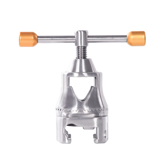 AliMed Clark Socket Plus EZ-On Table Clamp for U.S. Surgical Table Side Rails features a sturdy metal design with orange end caps.