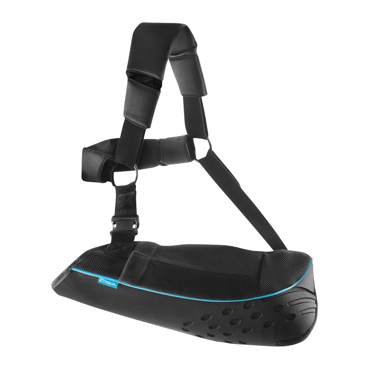 This is an Ossur Formfit Shoulder Brace with padded straps and a contoured support designed to stabilize the shoulder joint.