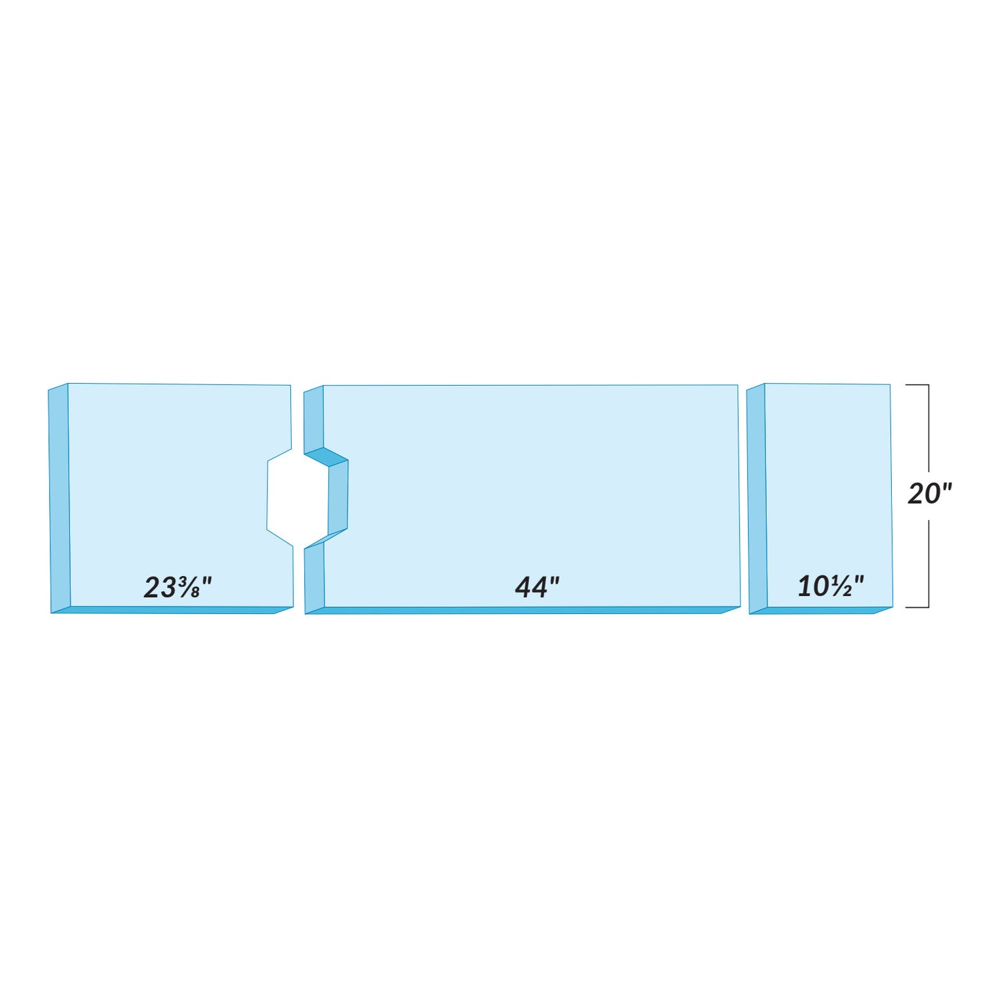Diagram of the AliMed Support Surface for AMSCO C-Max Surgical Tables