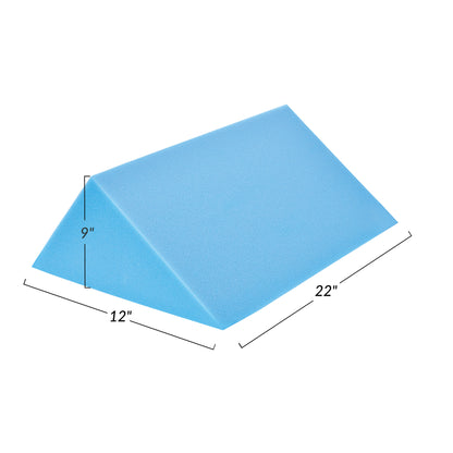 Blue AliMed Body Alignment Wedge, triangular-shaped, measuring 22" x 12" x 9".