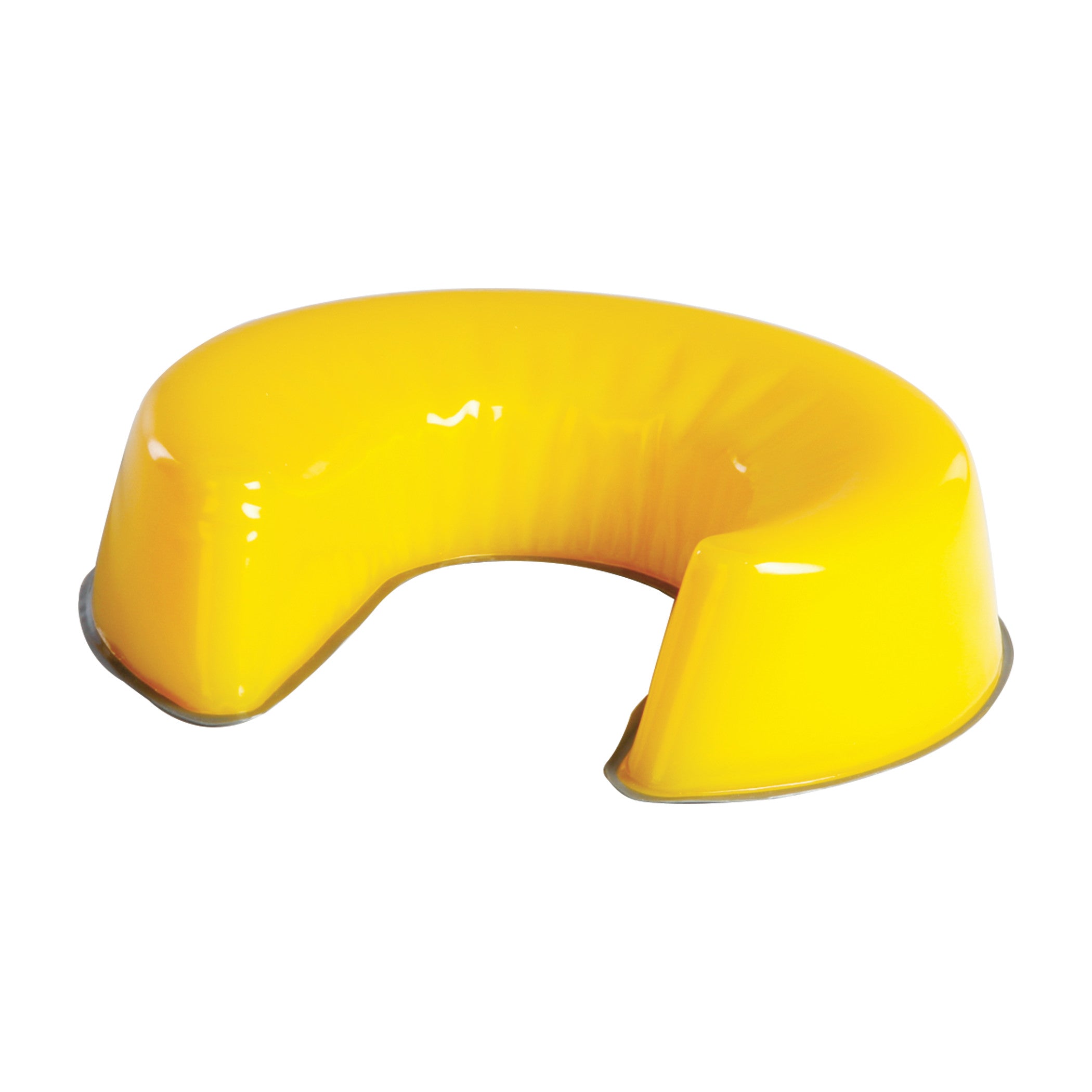AliMed AliLite Horseshoe Positioner in bright yellow, U-shaped, designed for patient head support and positioning.