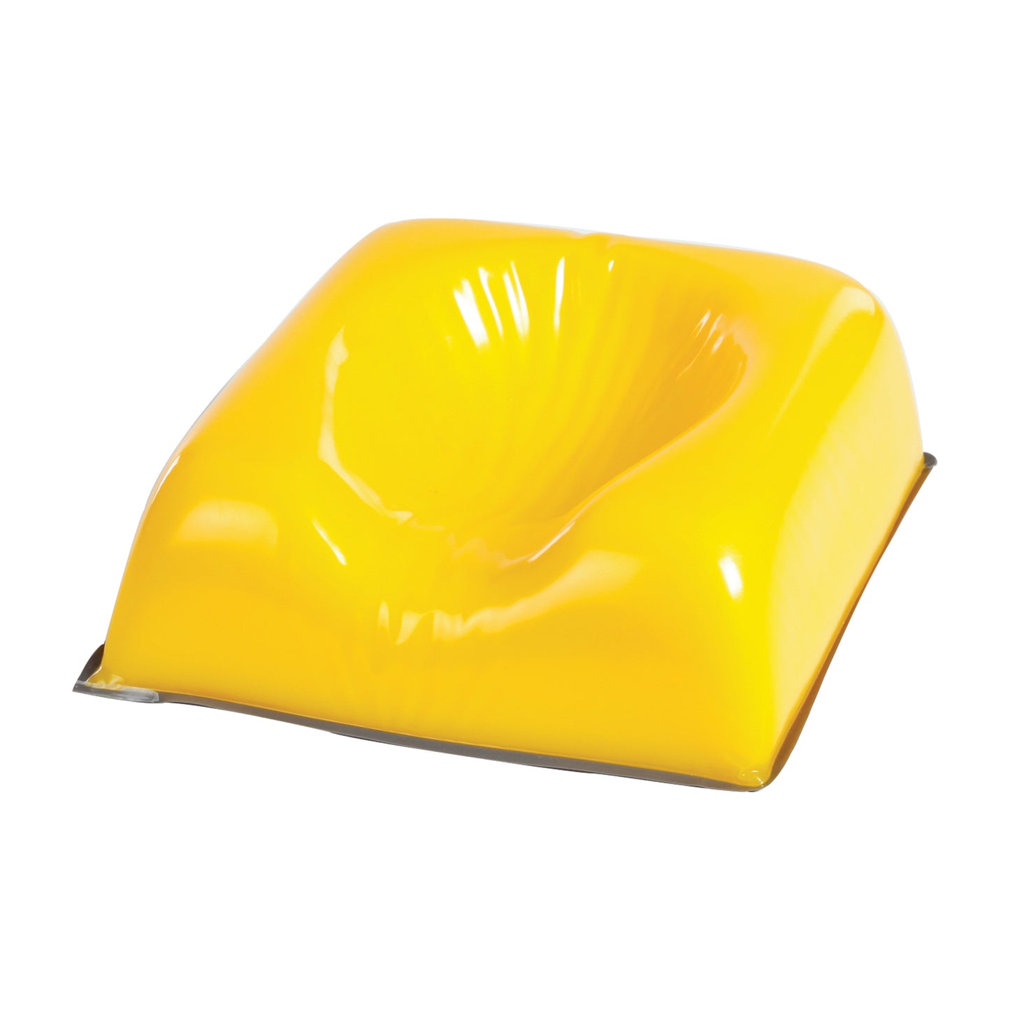 The AliMed AliLite Supine Headrest is a yellow, contoured cushion designed to support the head while lying down.