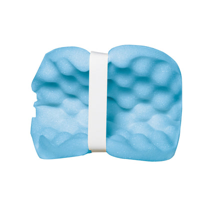 Blue foam AliMed Single-Use Ulnar Nerve Protector with a textured surface and a white strap around it.