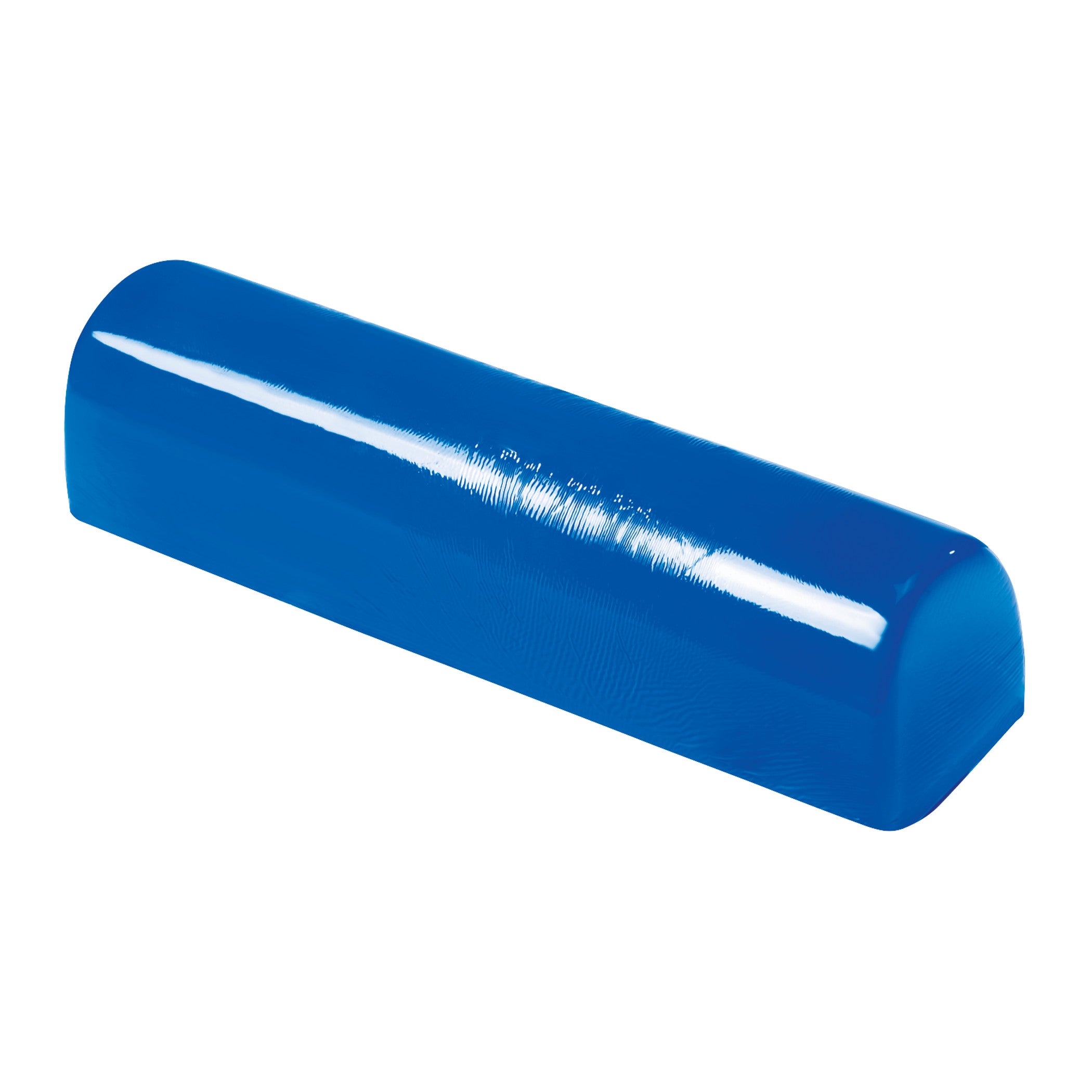 The AliMed AliBlue Gel Chest Roll is a blue, cylindrical half-moon support cushion designed for patient positioning in medical settings.