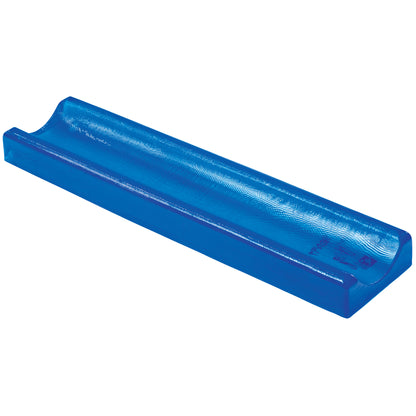 AliMed AliBlue Gel Contoured Armboard Pad in blue, designed to support and cushion an arm during medical procedures.